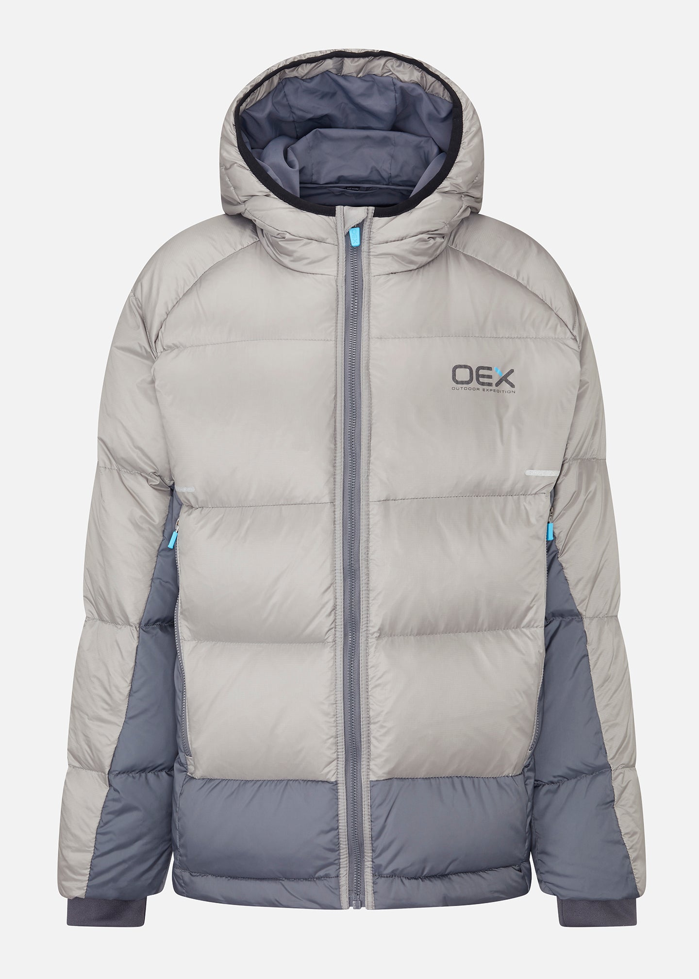 Nevis Junior Boys Padded Down Jacket Grey OEX