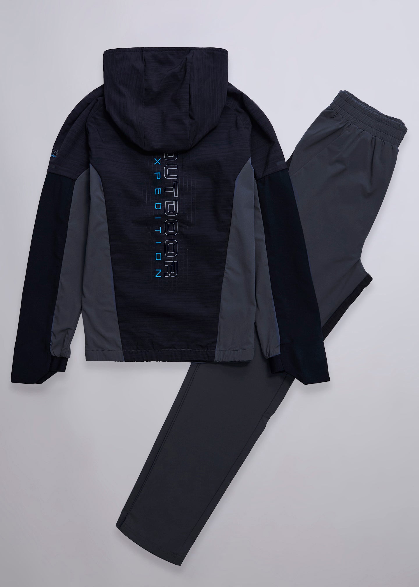 Peak Boys Tracksuit - Charcoal