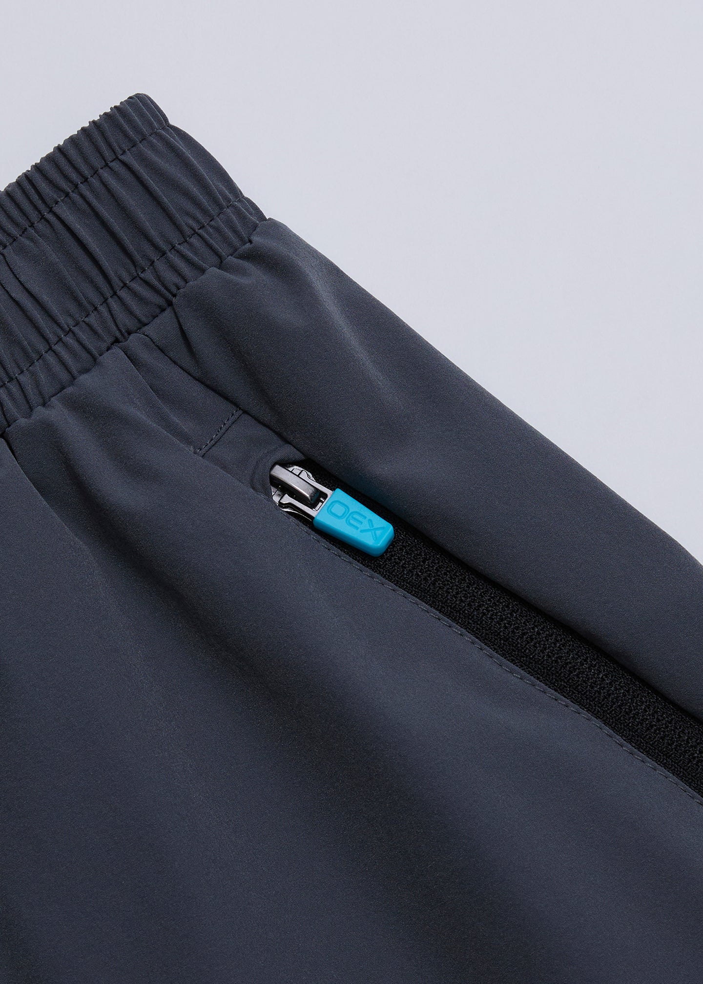 OEX Dyno Short Junior-Charcoal-Zip Detail