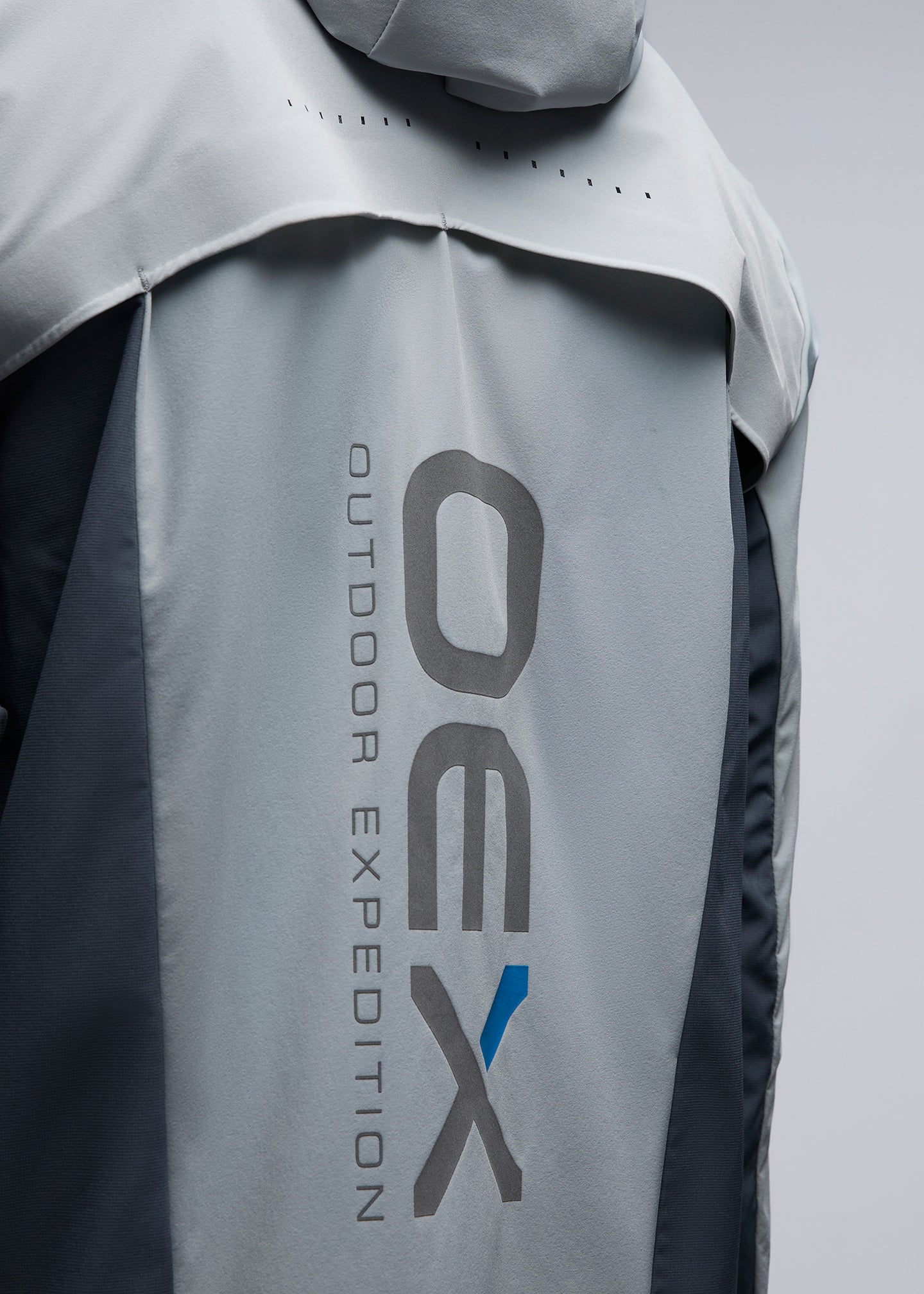 OEX Aspect Tracksuit Top-Light Grey-Detail