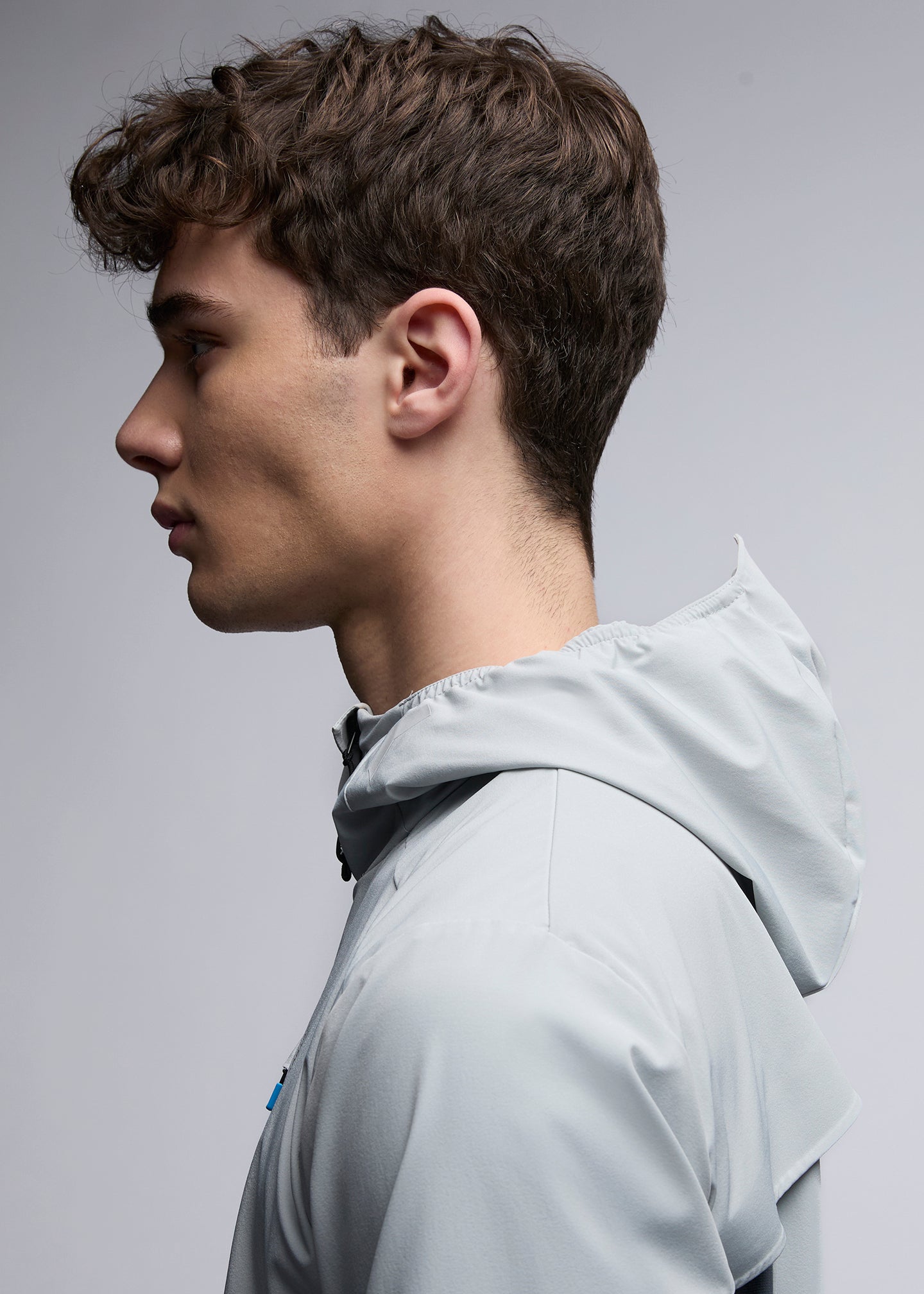 OEX Aspect Tracksuit Top-Light Grey-Detail