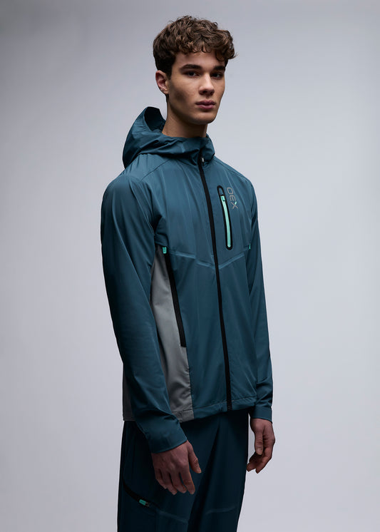 OEX Aspect Tracksuit Top-Slate Blue-Front
