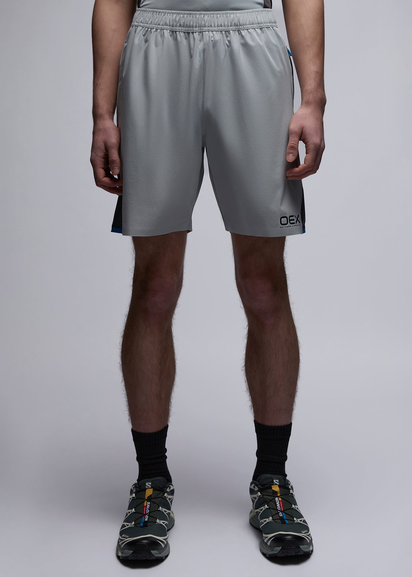 OEX Dyno Short-Light Grey-Front