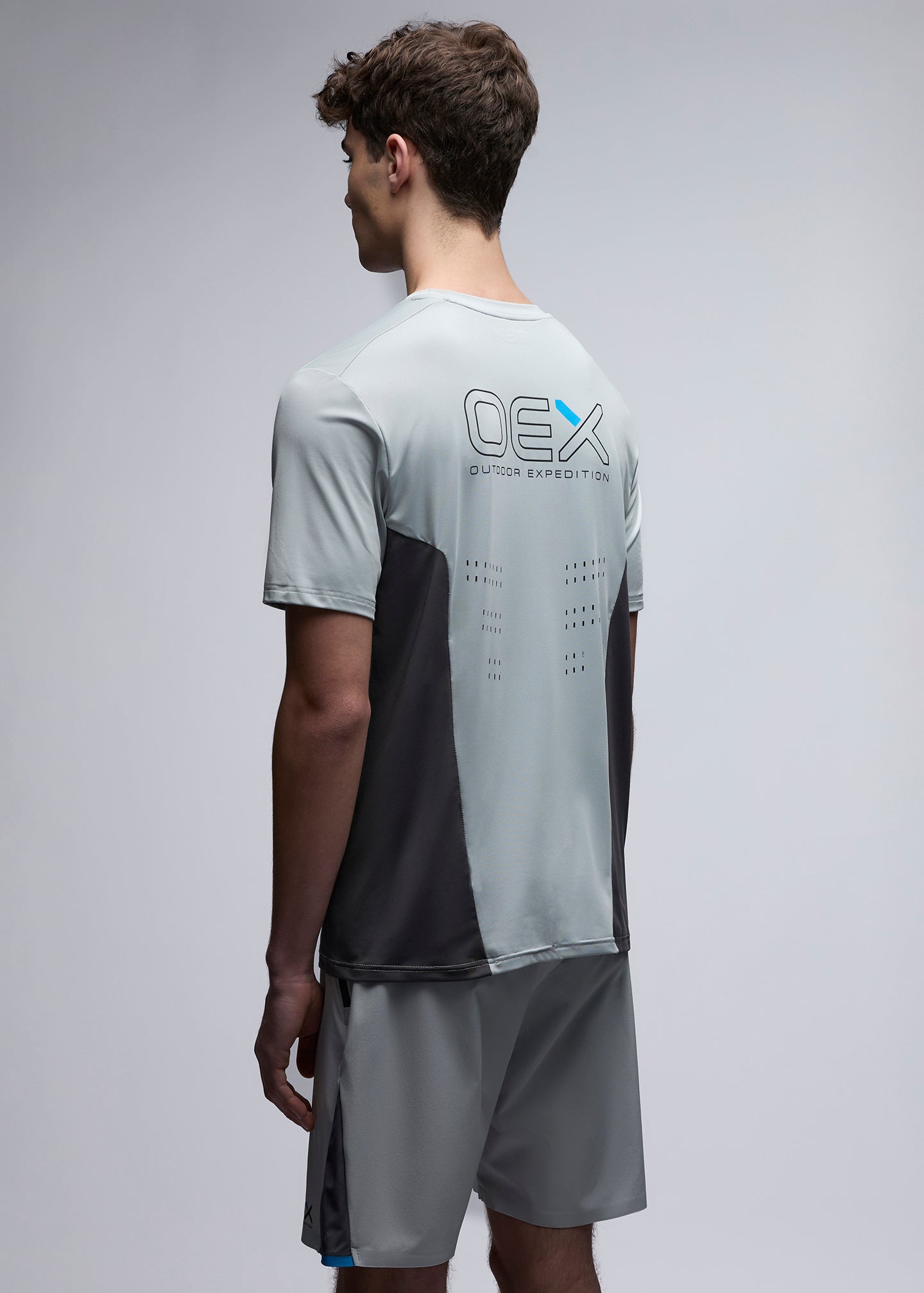 OEX Etrier T-Shirt-Light Grey-Back