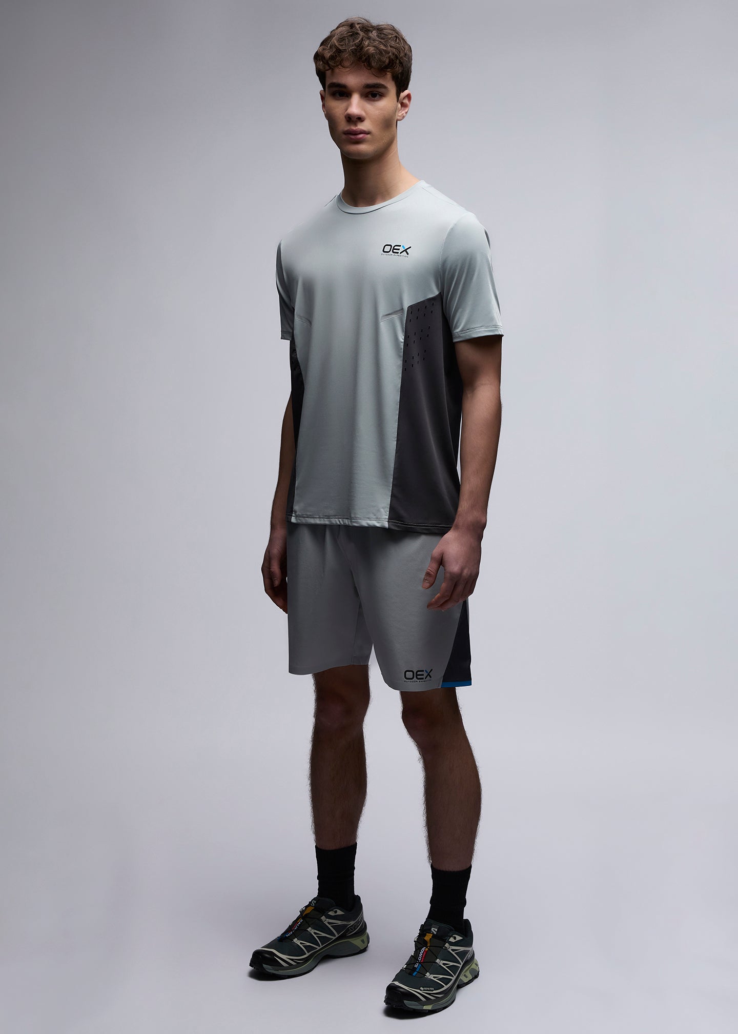 OEX Etrier T-Shirt-Light Grey-Full Body