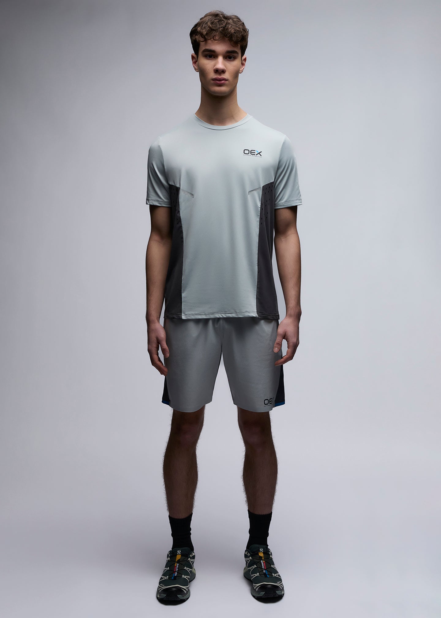 OEX Etrier T-Shirt-Light Grey-Full Body