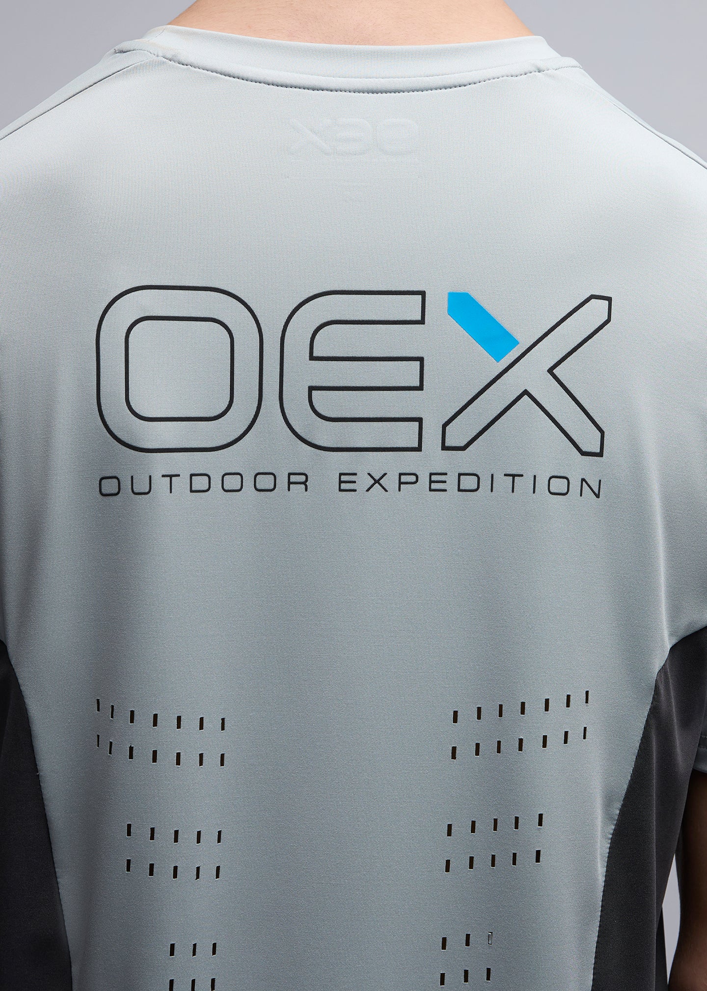 OEX Etrier T-Shirt-Light Grey-Detail