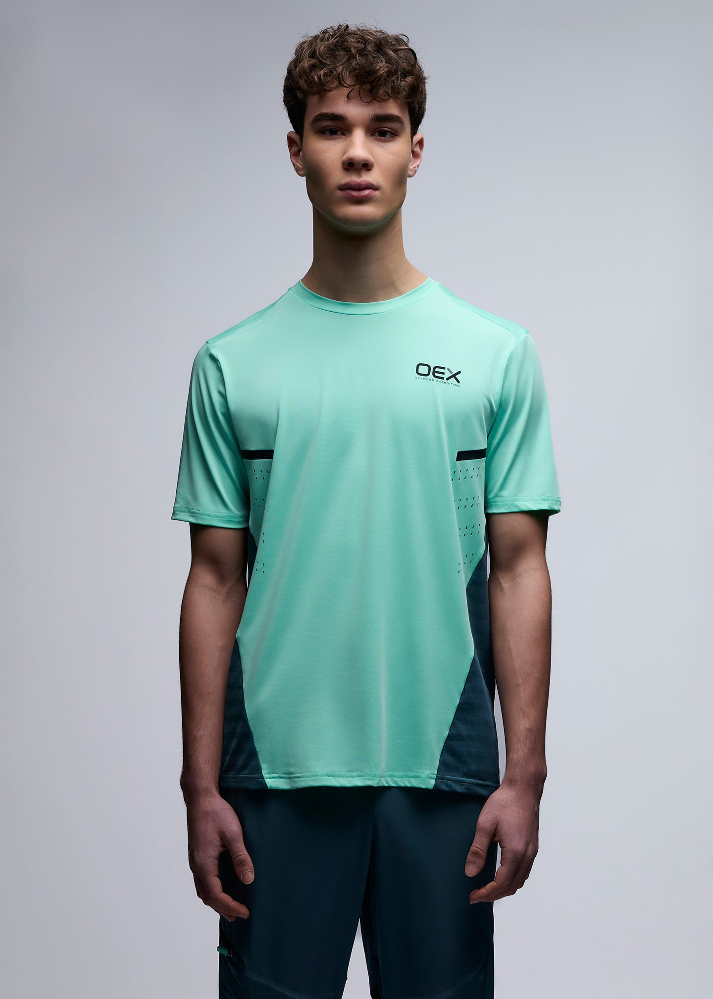 OEX Flash T-Shirt-Mint-Front