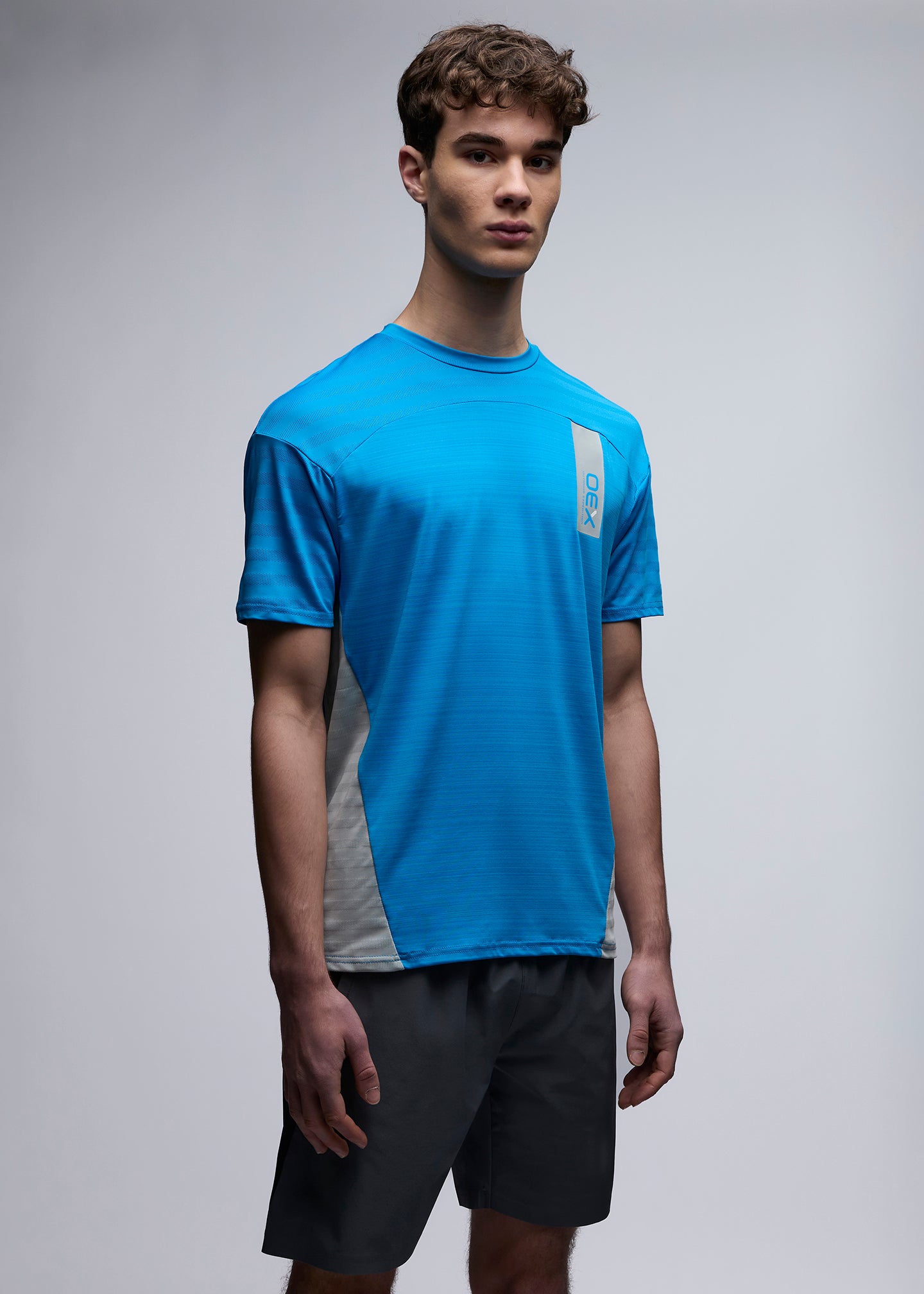 OEX Piton T-Shirt-Bright Blue-Front