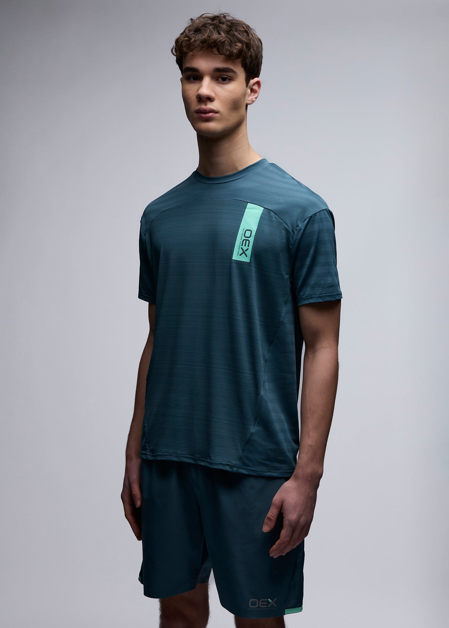 OEX Piton T-Shirt-Slate Blue-Front