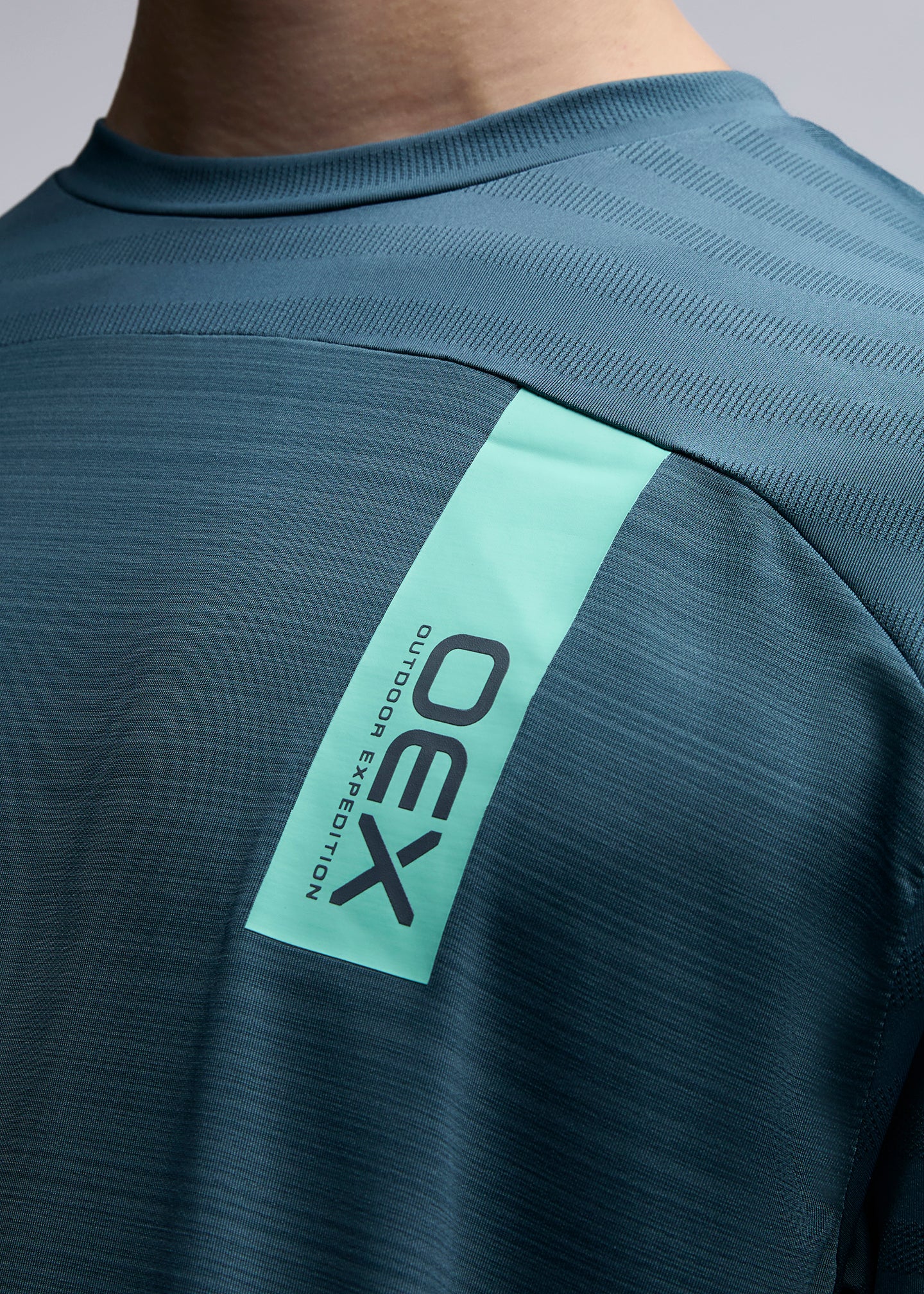 OEX Piton T-Shirt-Slate Blue-Detail