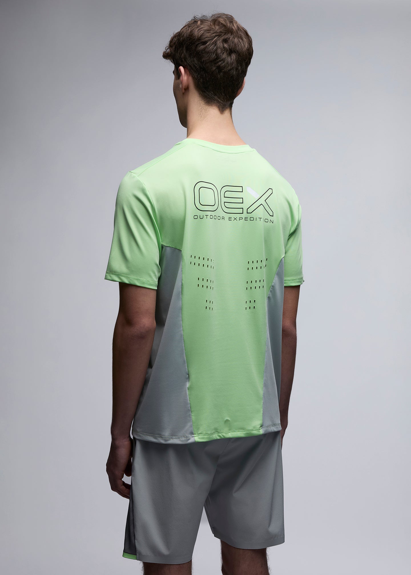 OEX Etrier T-Shirt-Lime-Back