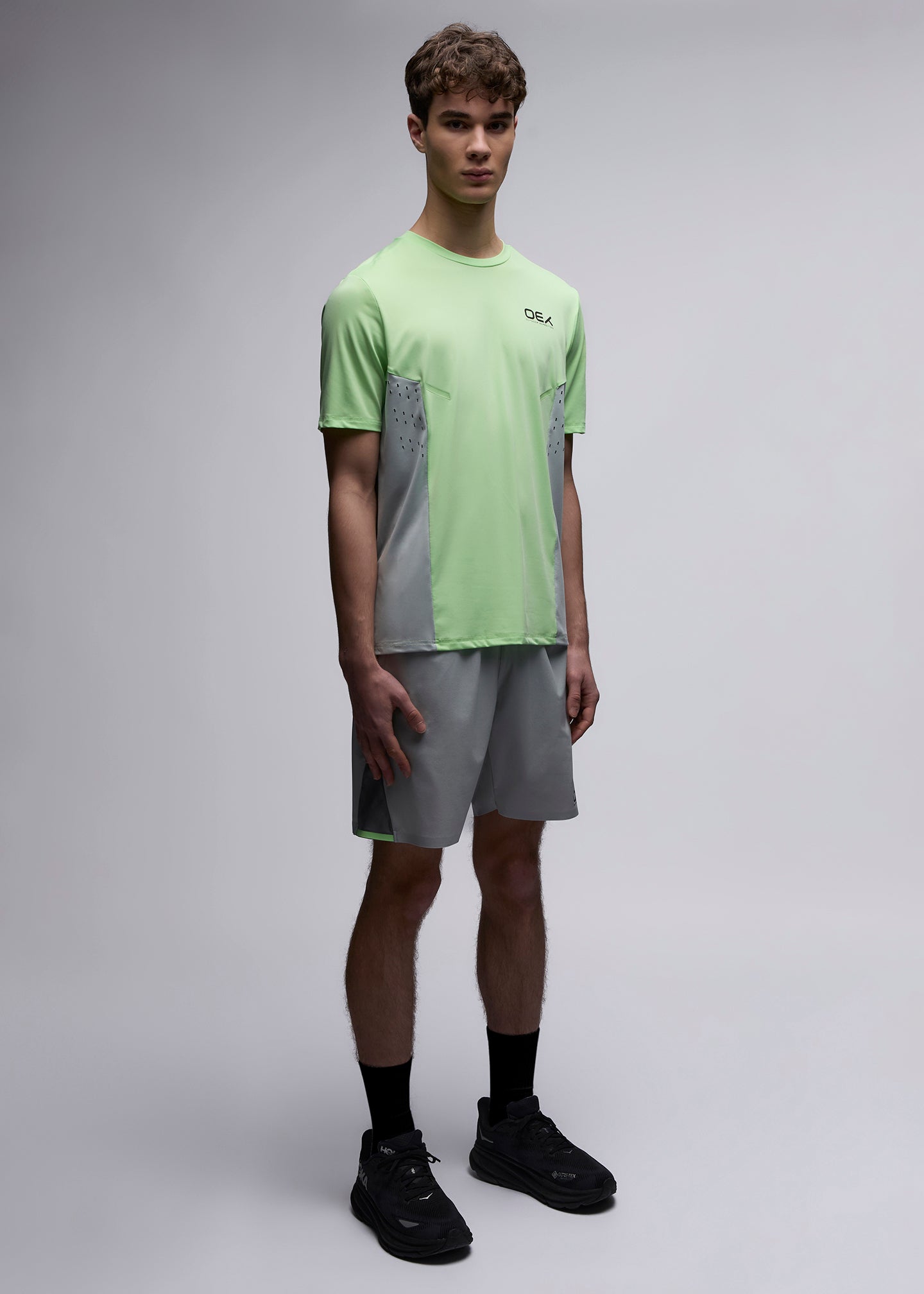 OEX Etrier T-Shirt-Lime-Full Body