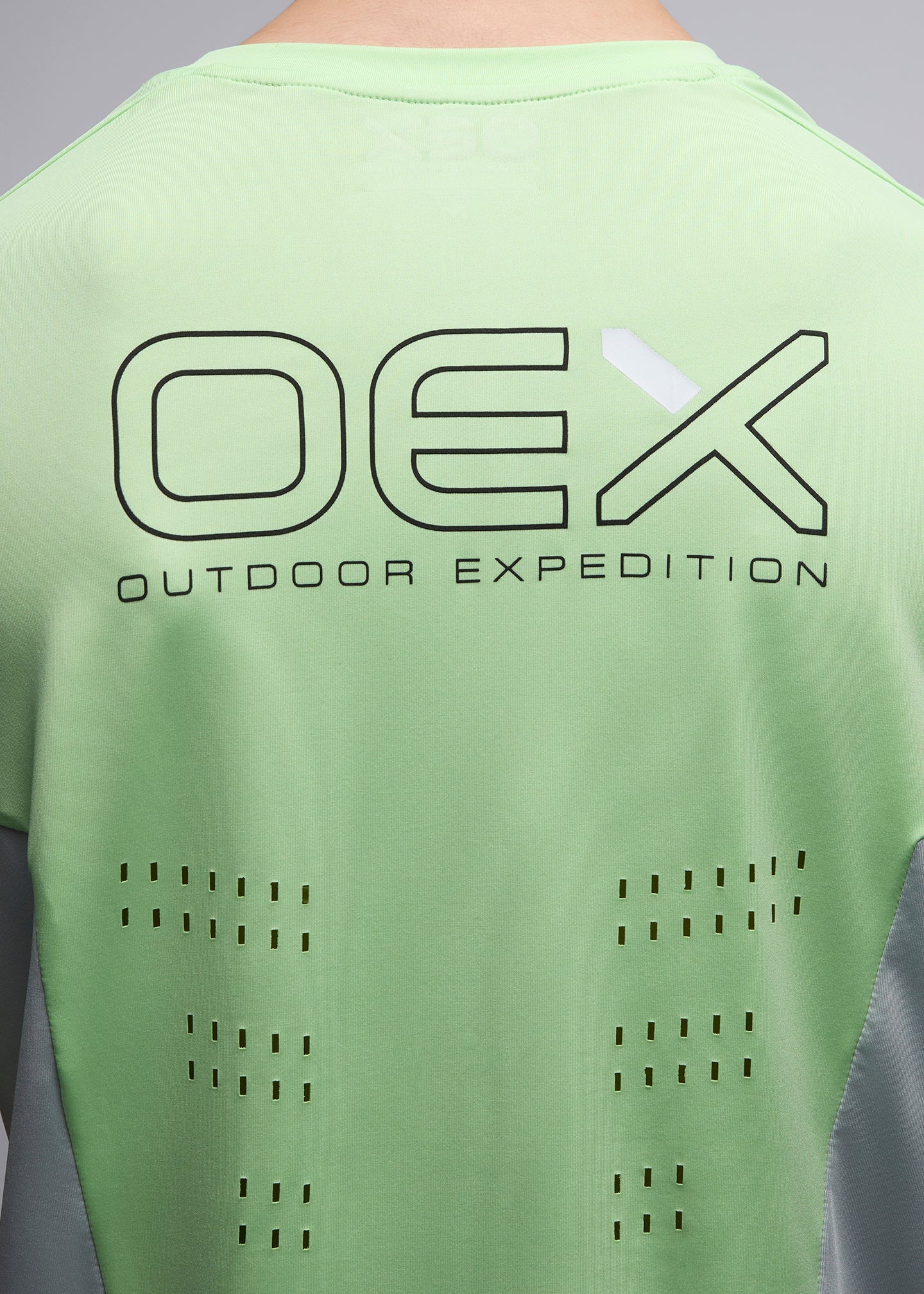 OEX Etrier T-Shirt-Lime-Detail