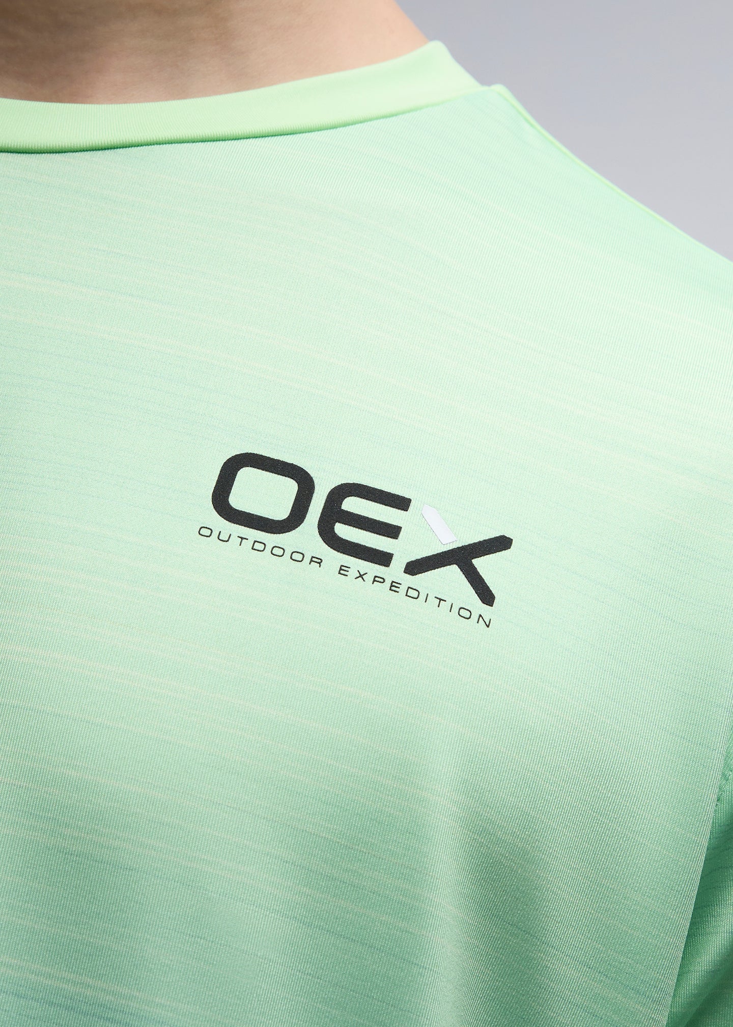 OEX Heuco T-Shirt-Lime-Logo Detail