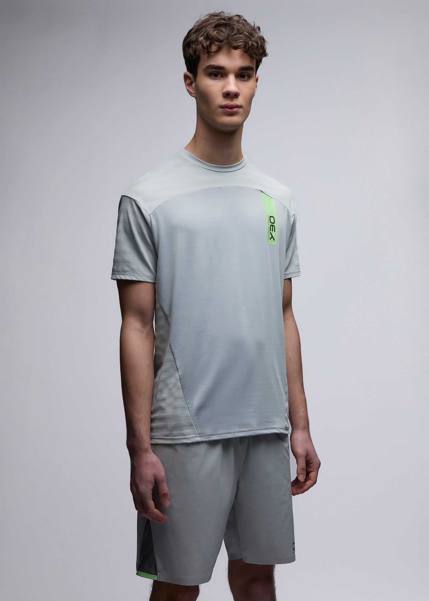 OEX Piton T-Shirt-Light Grey-Front