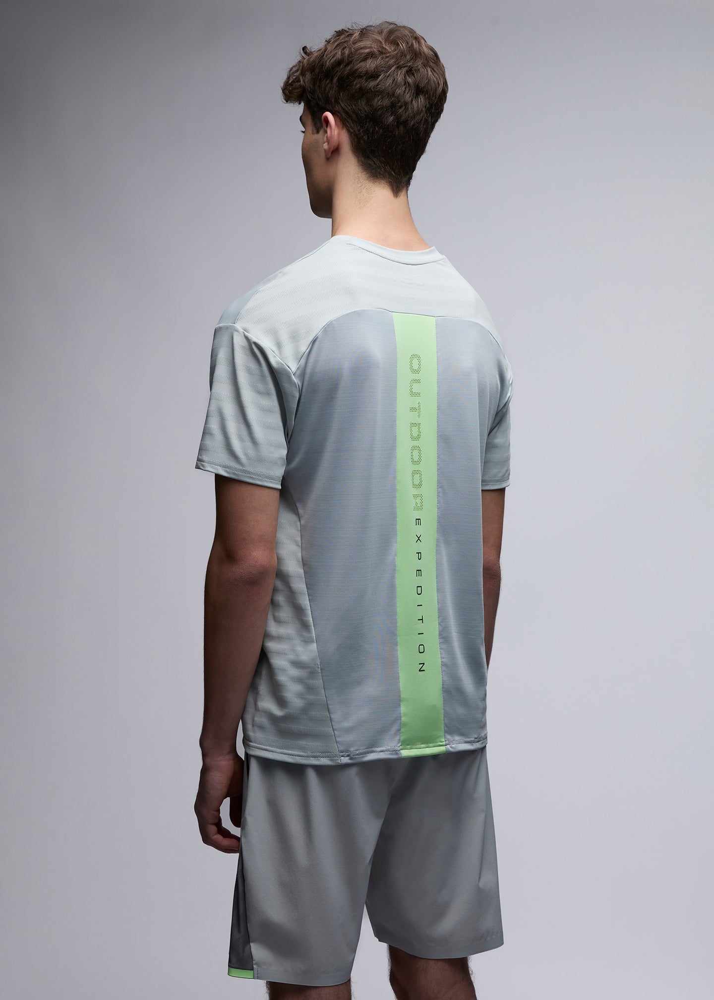 OEX Piton T-Shirt-Light Grey-Back