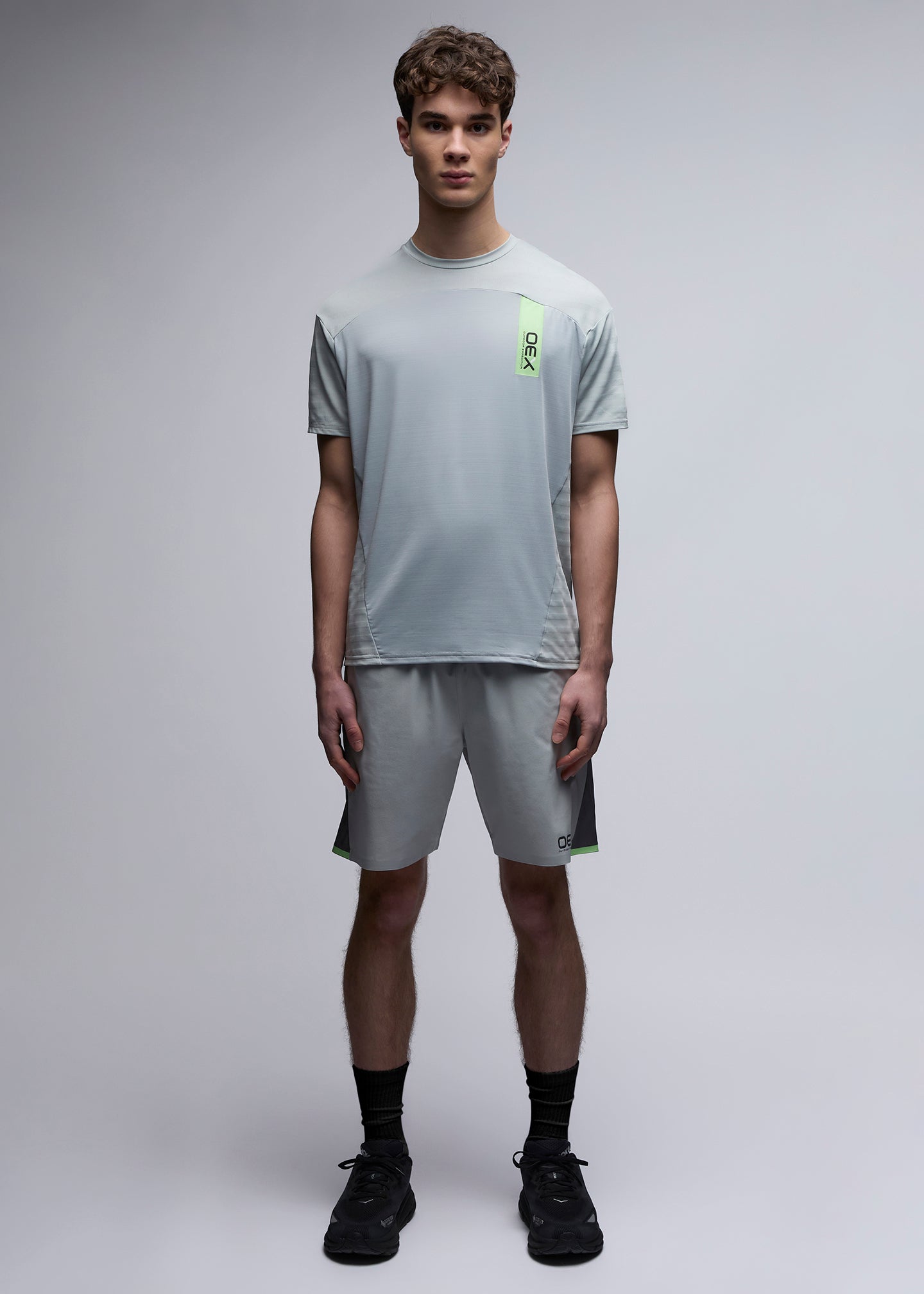 OEX Piton T-Shirt-Light Grey-Full Body