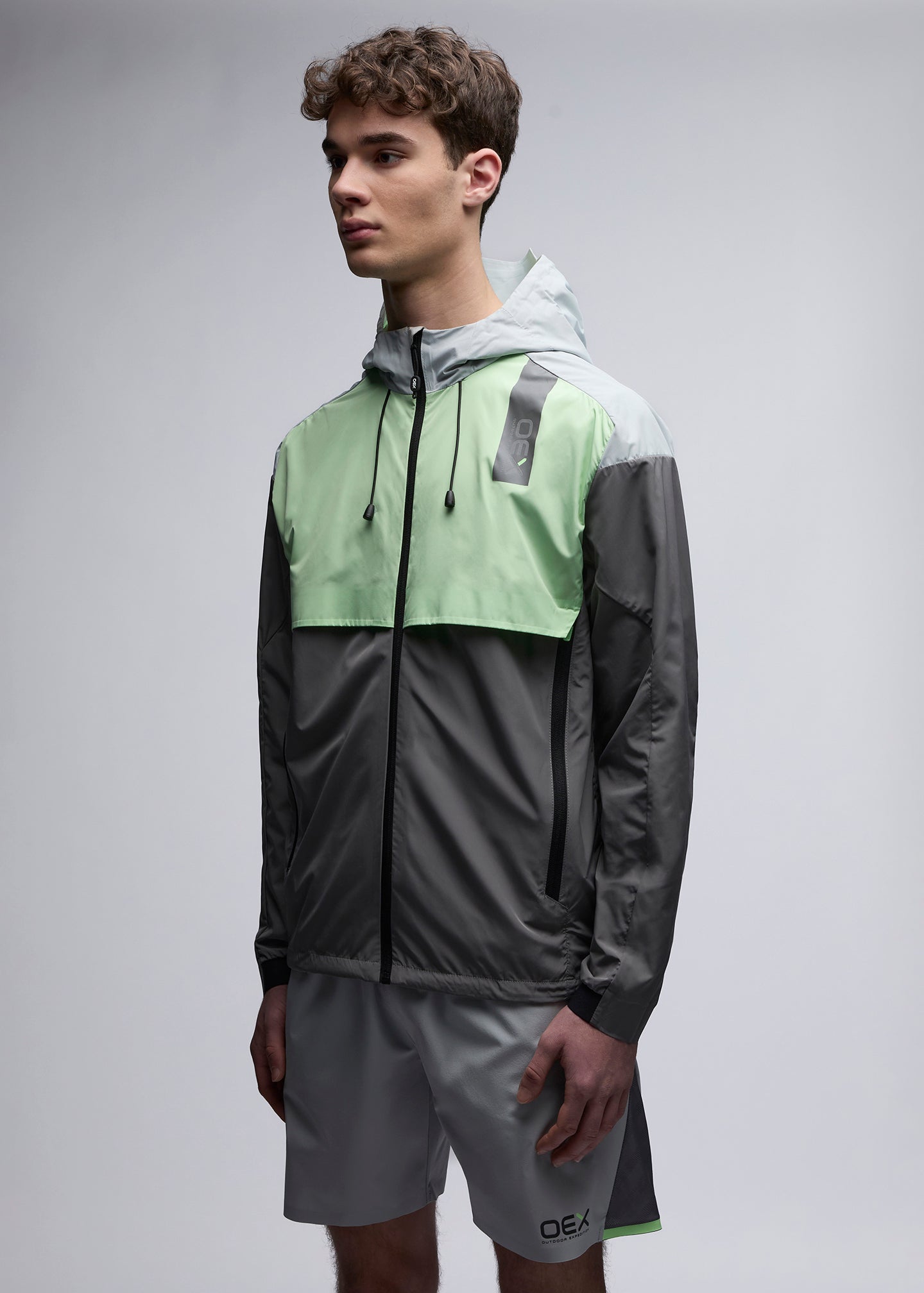 OEX Repel Windrunner-Lime-Front