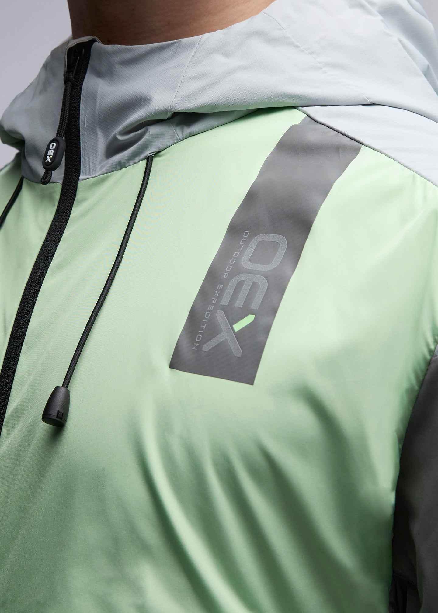 OEX Repel Windrunner-Lime-Detail