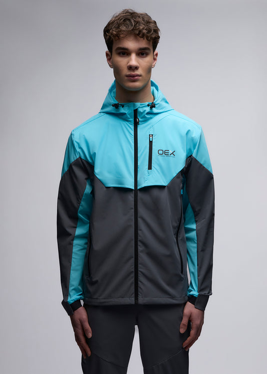 OEX Bachar Tracksuit Top-Aqua-Front