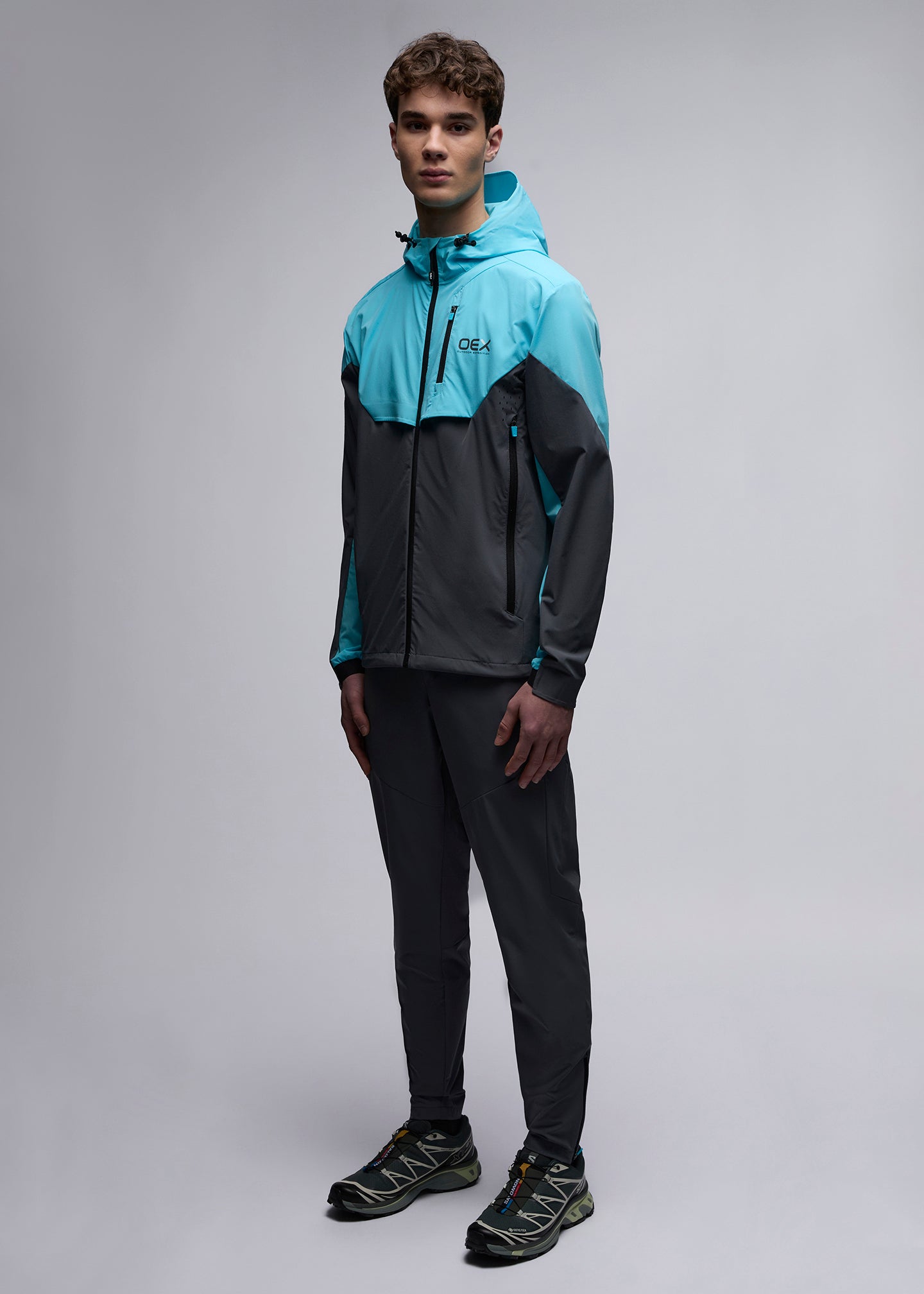 OEX Bachar Tracksuit Top-Aqua-Full Body