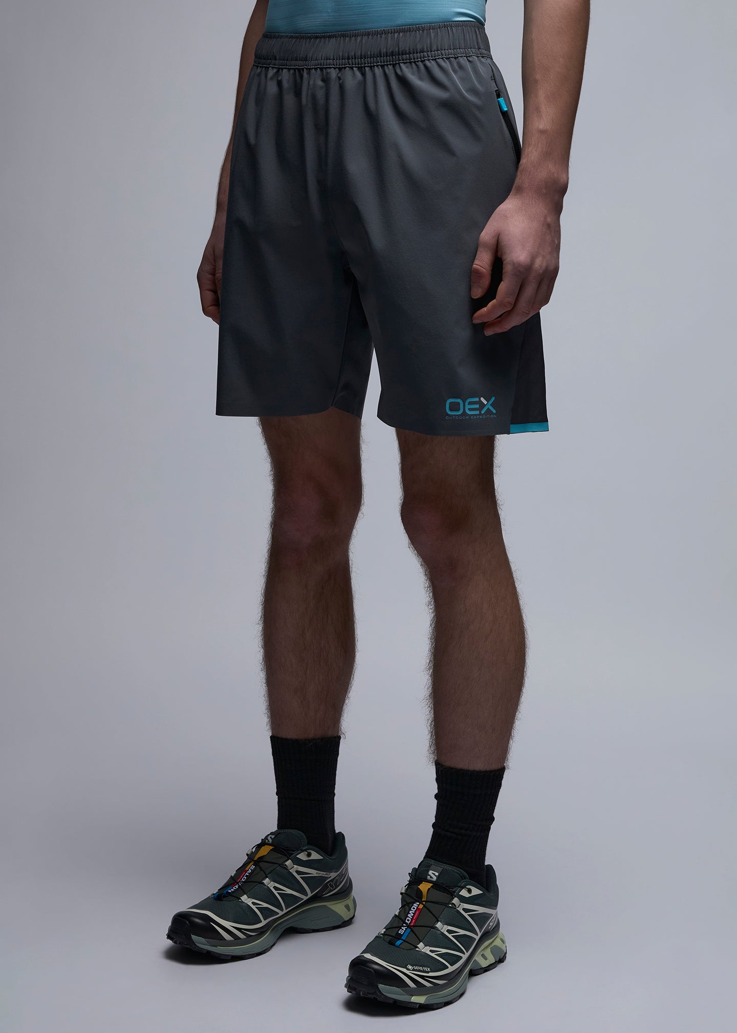 OEX Dyno Short-Charcoal-Front