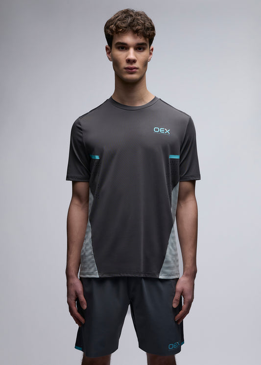 OEX Flash T-Shirt-Charcoal-Front