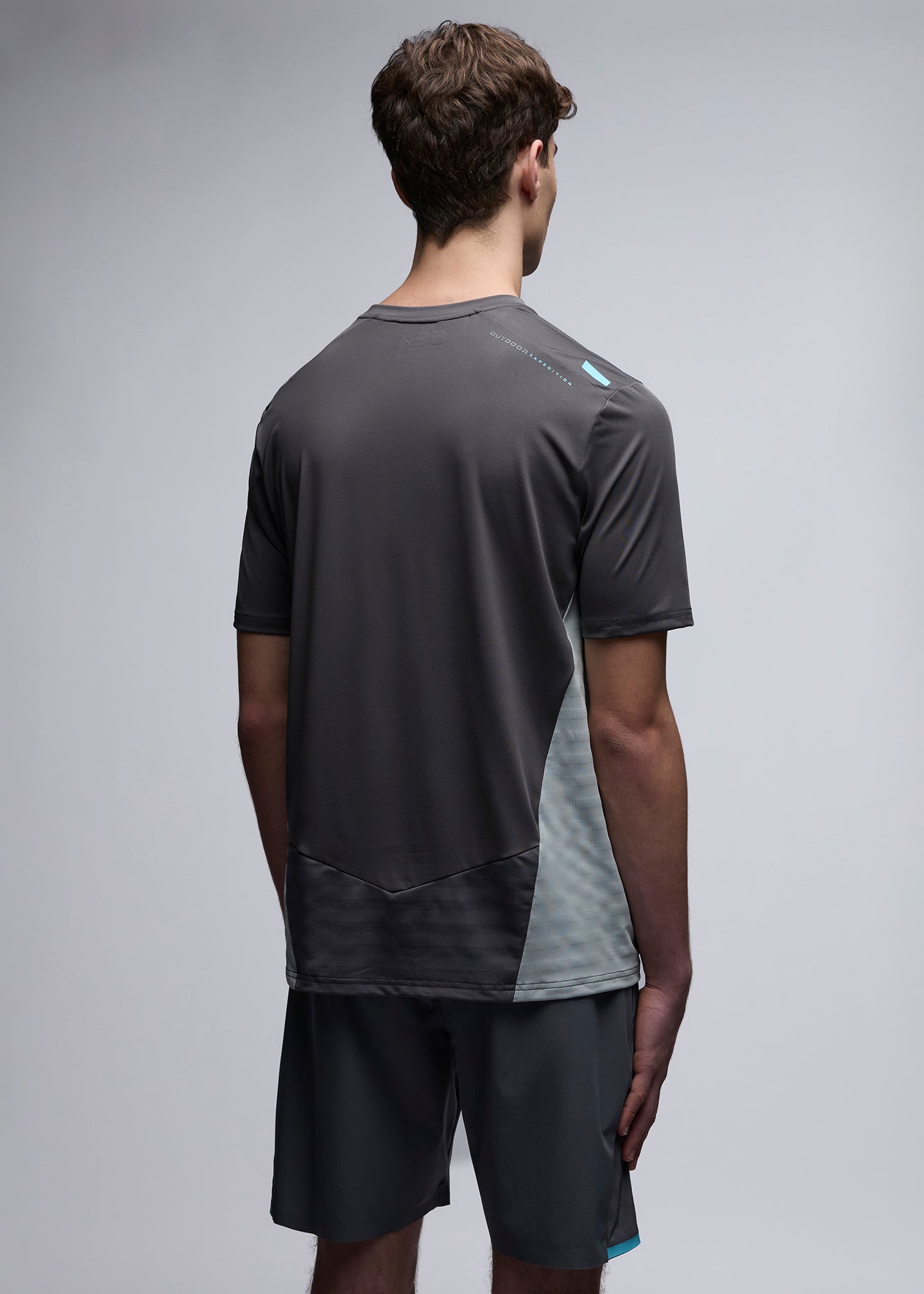 OEX Flash T-Shirt-Charcoal-Back