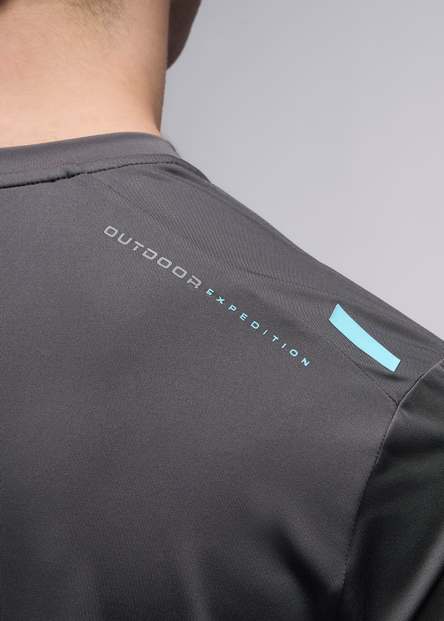 OEX Flash T-Shirt-Charcoal-Detail