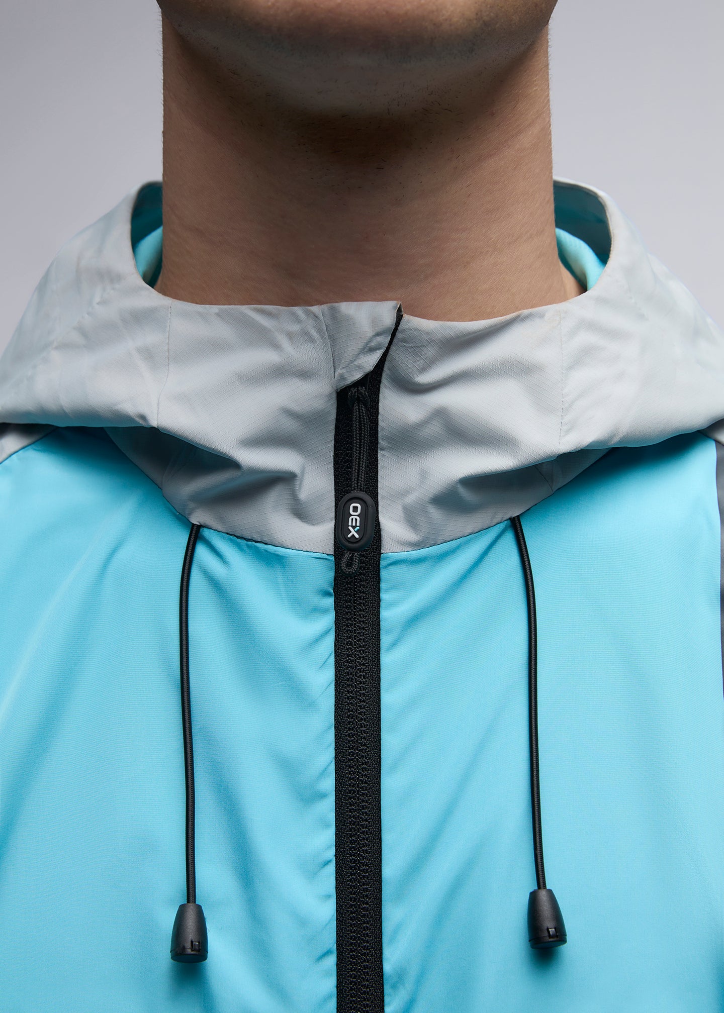 OEX Repel Windrunner-Aqua-Zip Detail