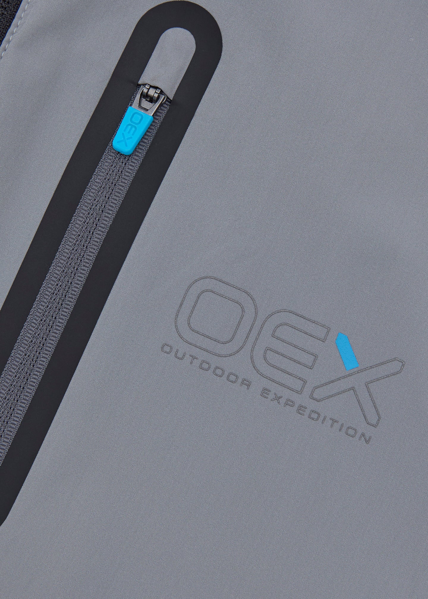 OEX Fell Tracksuit Junior-Charcoal-Zip pocket detail 
