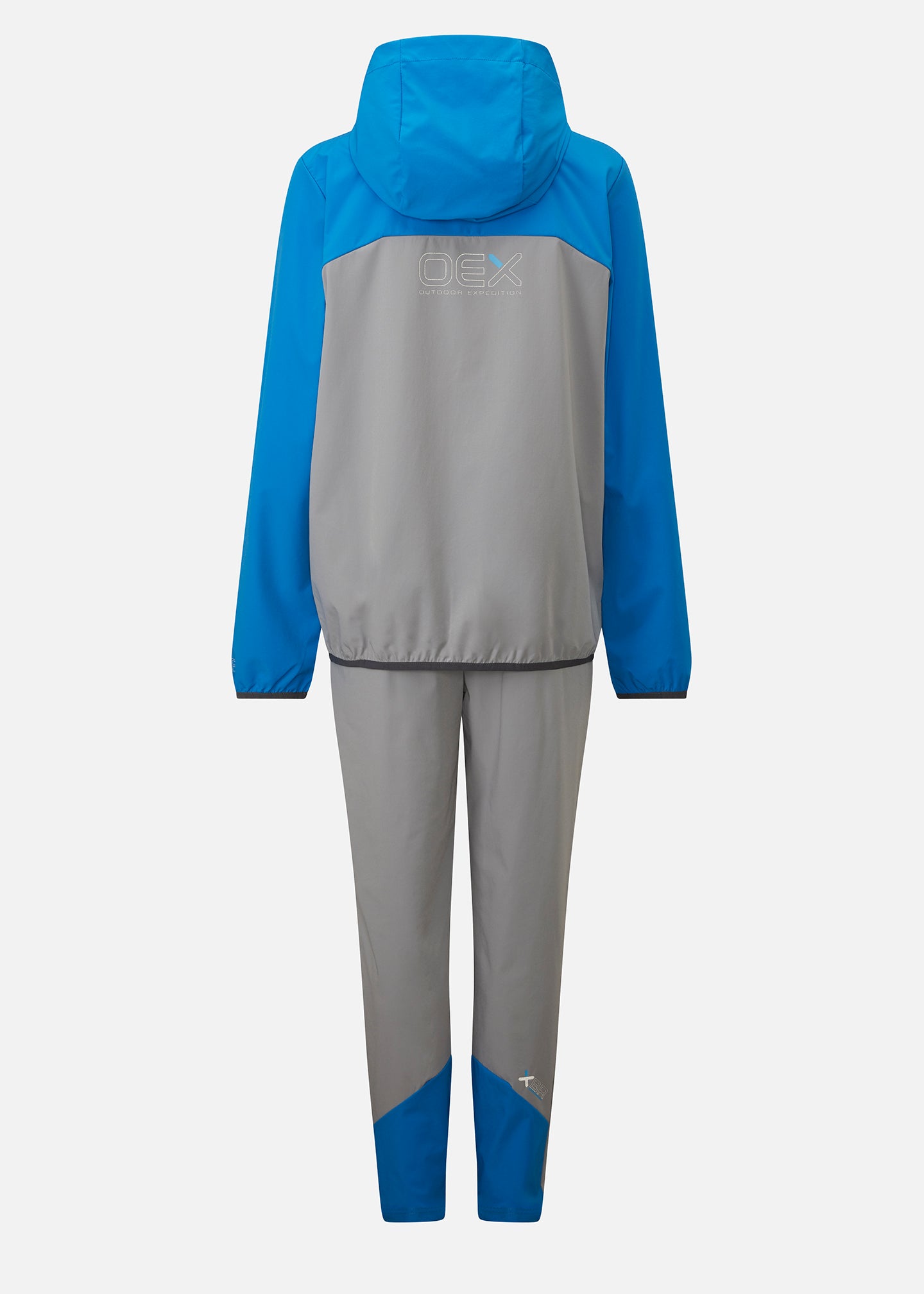 OEX Fell Tracksuit Junior-Grey Blue-Back 