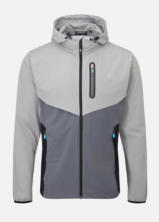 OEX Mens Fell Track Top- Charcoal- Front