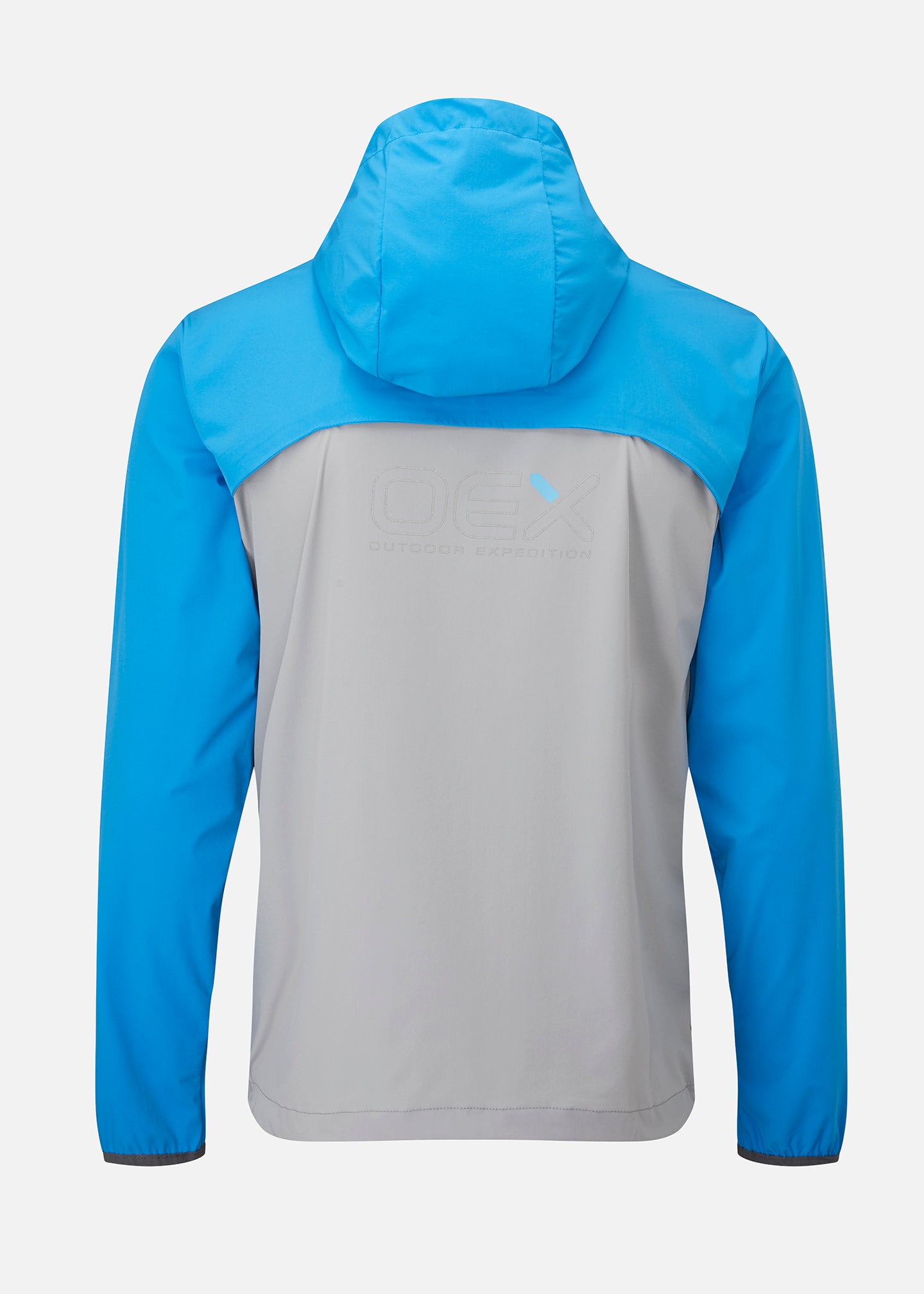 OEX Mens Fell Track Top- Grey Blue- Back