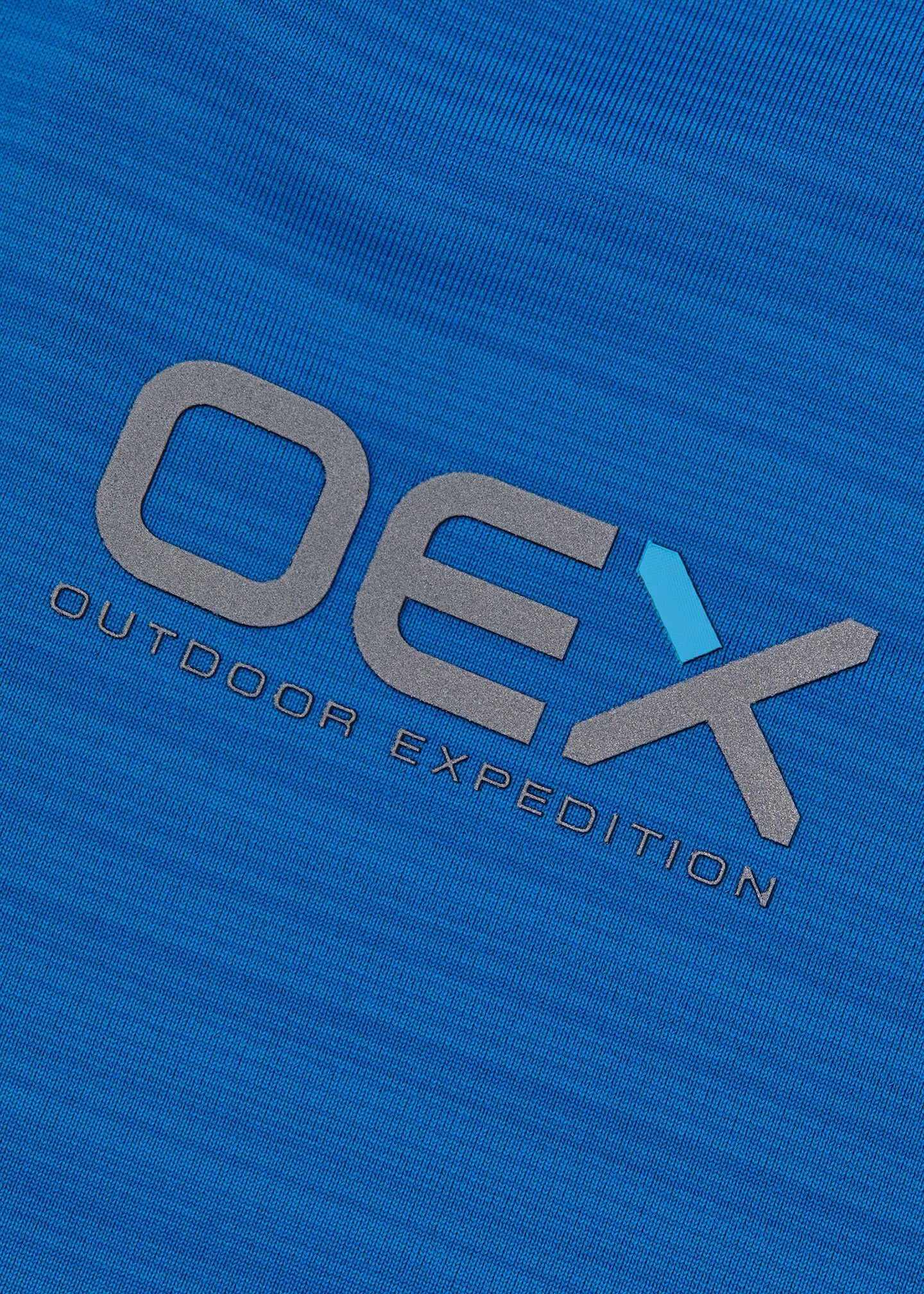 OEX Men's Hewitt T-Shirt - Blue - Reflective Logo 