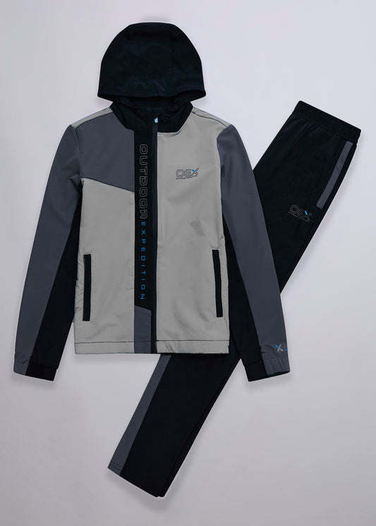 Pennine Boys Tracksuit - Charcoal