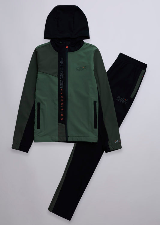 Pennine Boys Tracksuit - Khaki