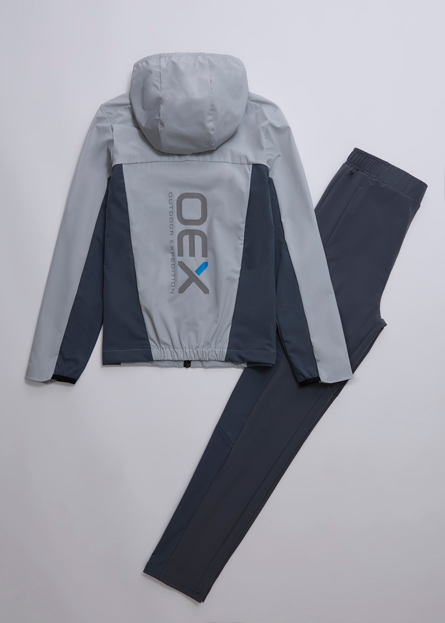 OEX Aspect Tracksuit Boys Set-Light Grey-Back
