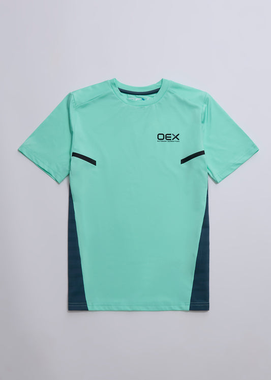 OEX Flash T-Shirt Junior-Mint-Front
