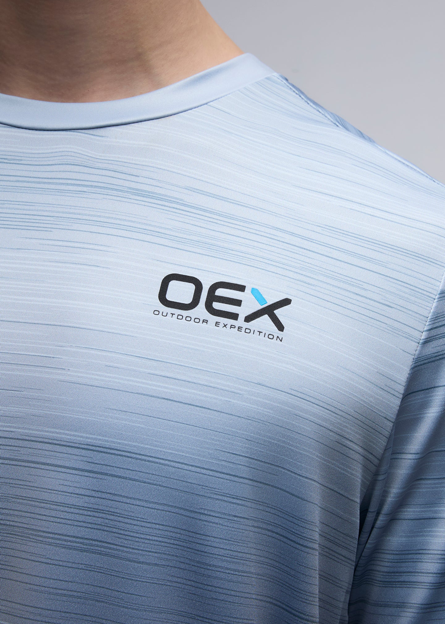 OEX Neve T-Shirt-Light Grey-Detail