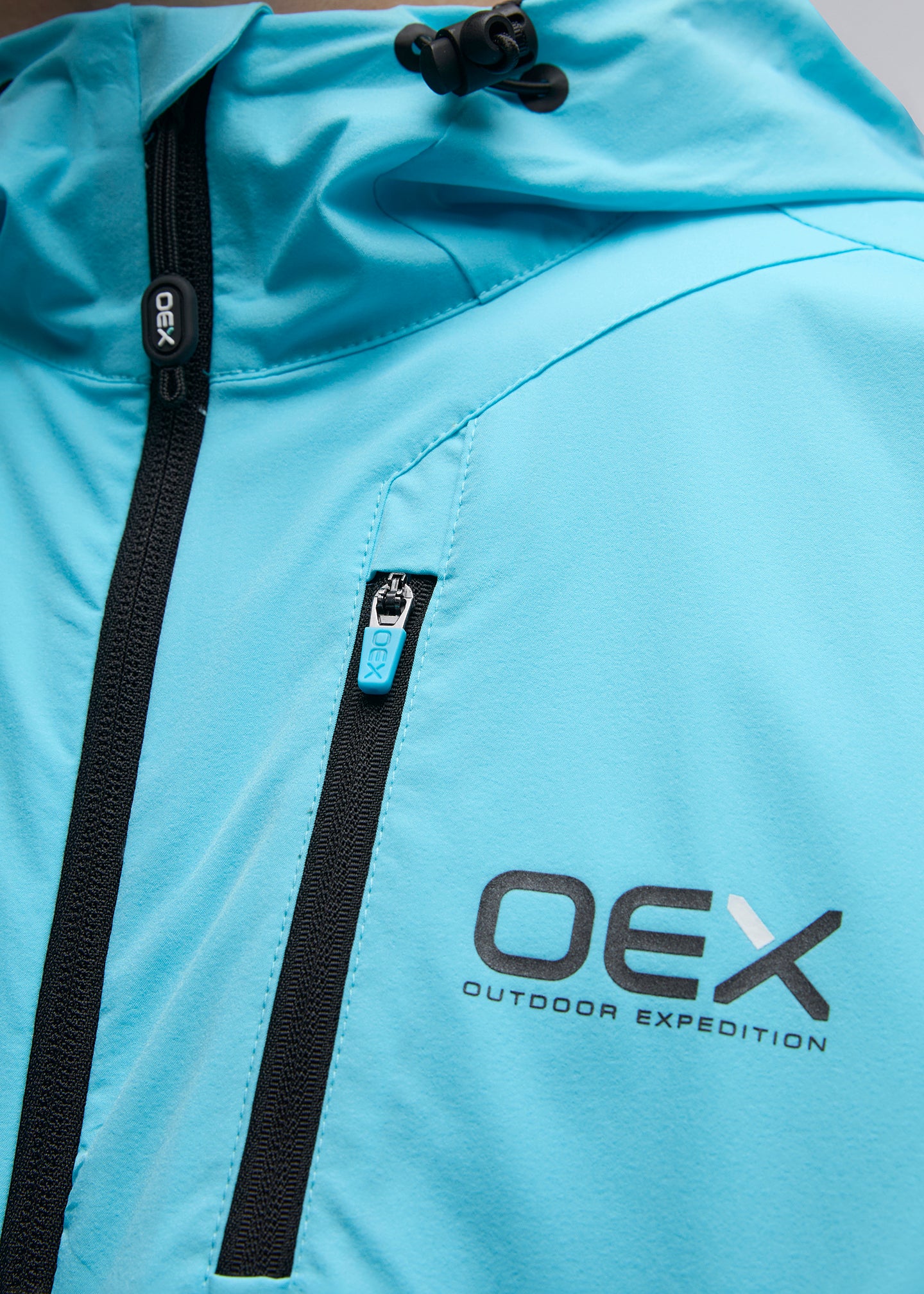 OEX Bachar Tracksuit Top-Aqua-Detail